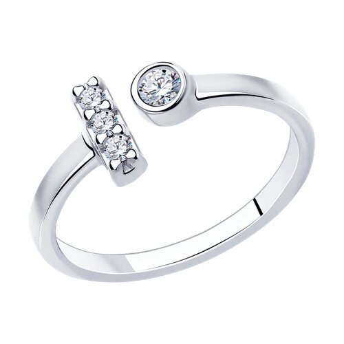 кольцо из серебра с фианитами