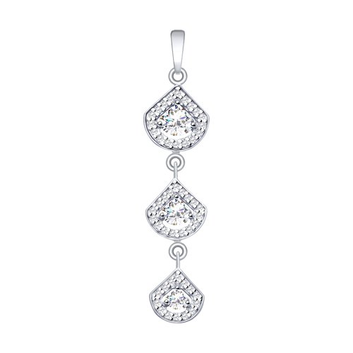 Подвеска из серебра с фианитами SWAROVSKI