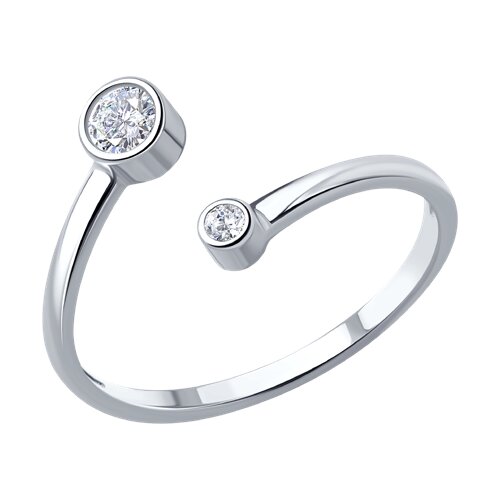 кольцо из серебра с фианитами