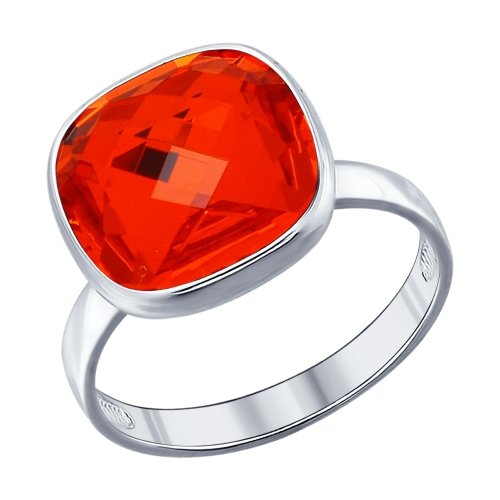 Кольцо из серебра с фианитом SWAROVSKI