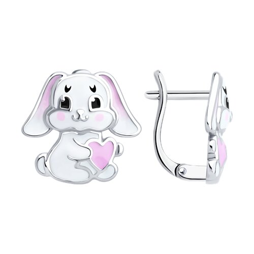 серьги из серебра с эмалью