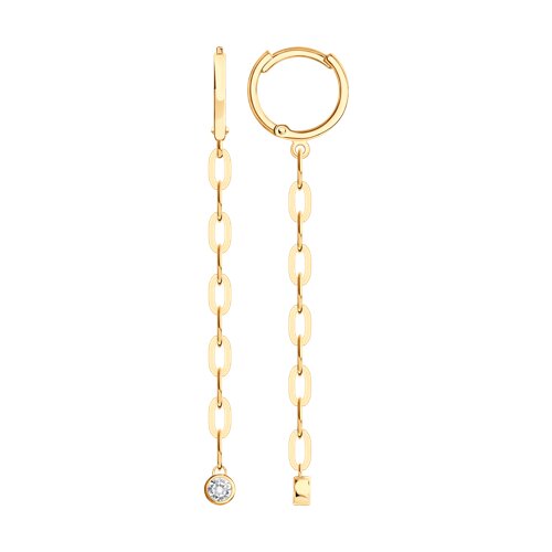 серьги из золота с фианитами