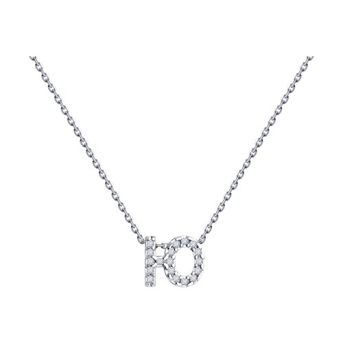 колье из серебра с фианитами