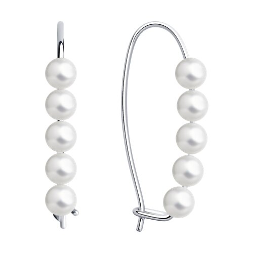 серьги из серебра с жемчугом