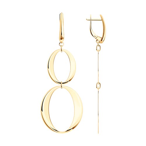 серьги из золочёного серебра