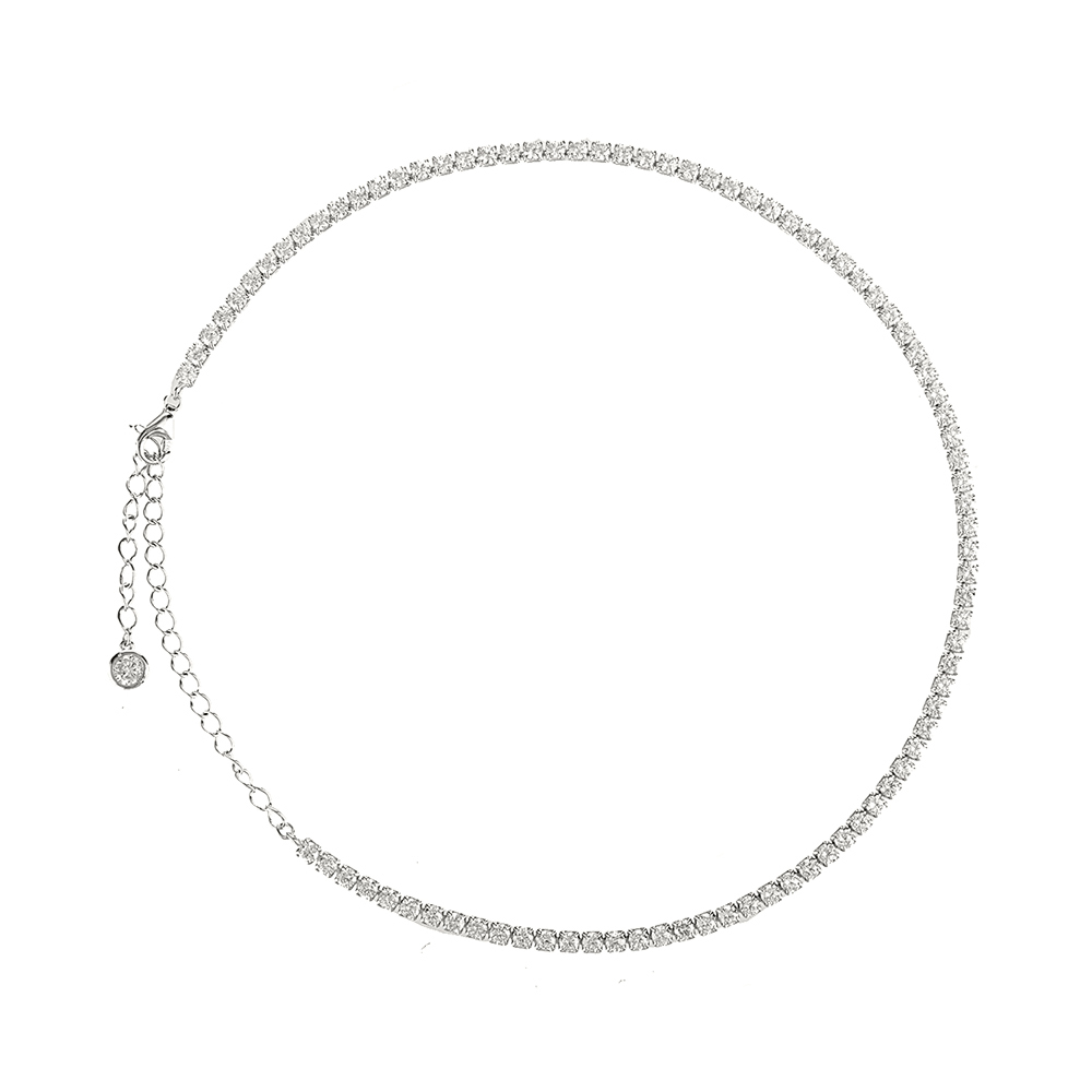 Колье из серебра с куб.цирконием