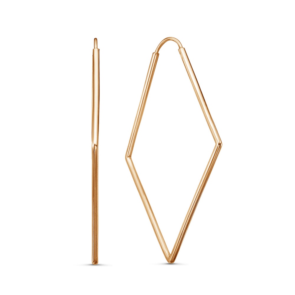 Серьги конго из золоченого серебра