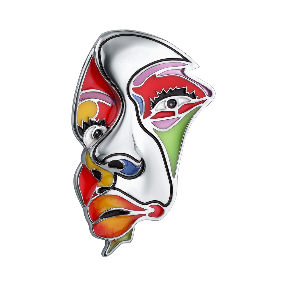 Брошь из серебра с эмалью