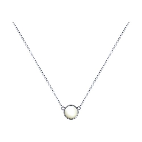 колье из серебра с перламутром