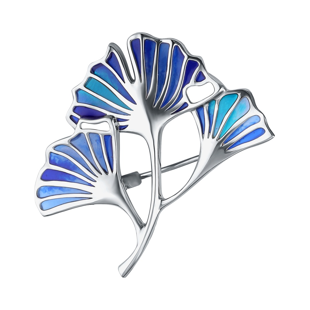 Брошь из серебра с эмалью