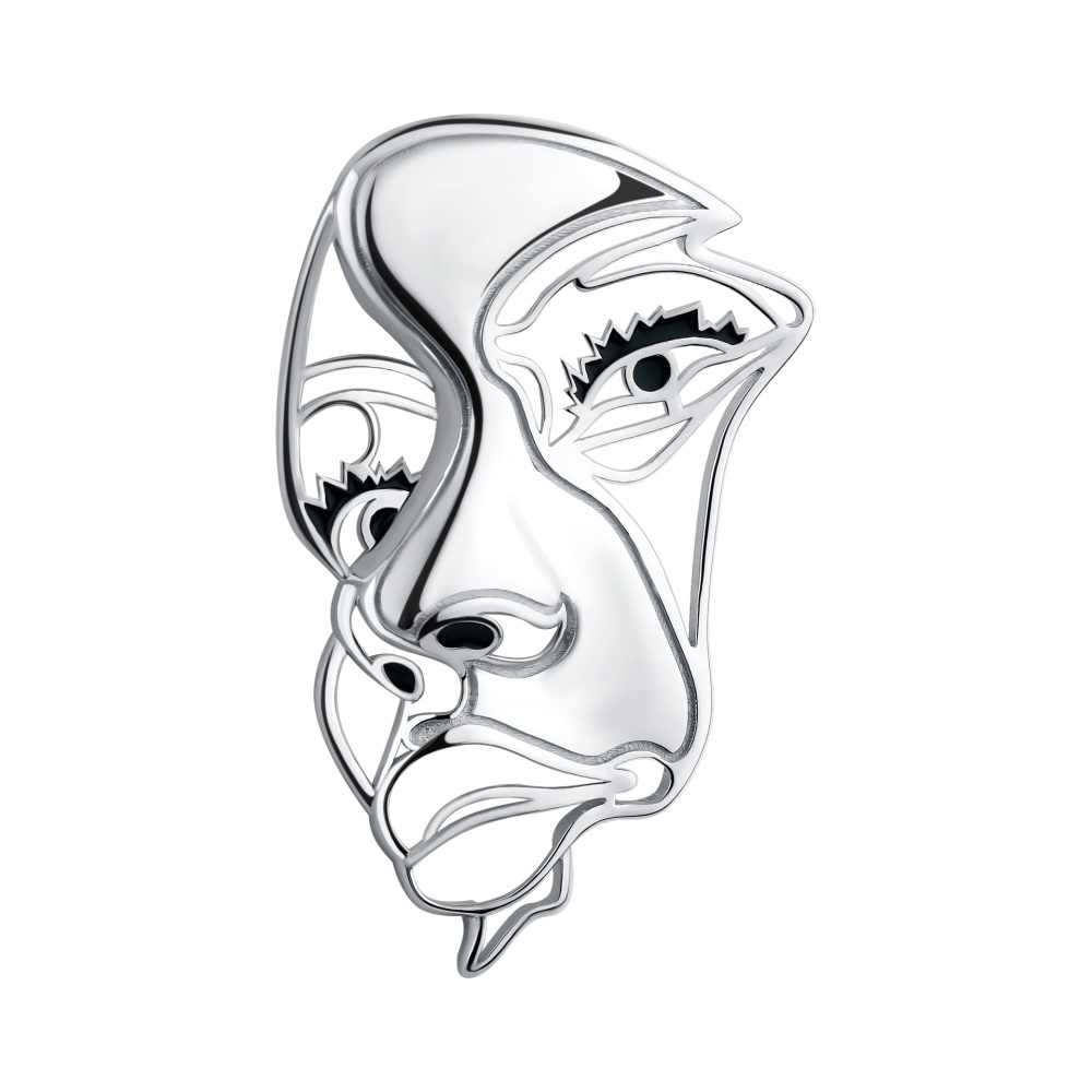 Брошь из серебра с эмалью