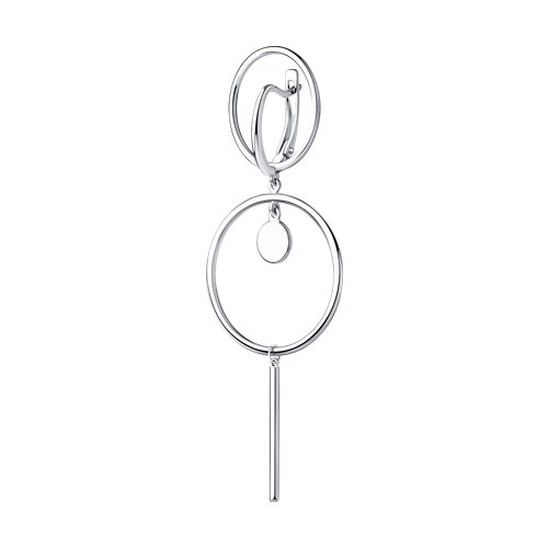 серьга из серебра