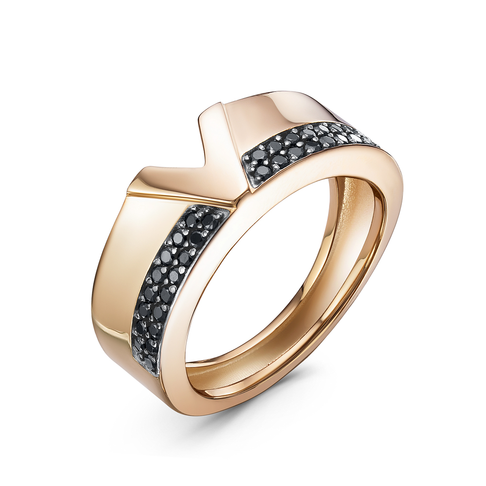 Кольцо из золота с фианитами