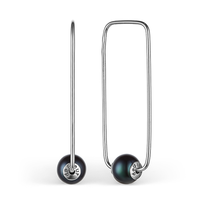 Серьги из серебра с жемчугом