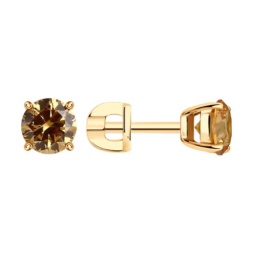 серьги из серебра с фианитами