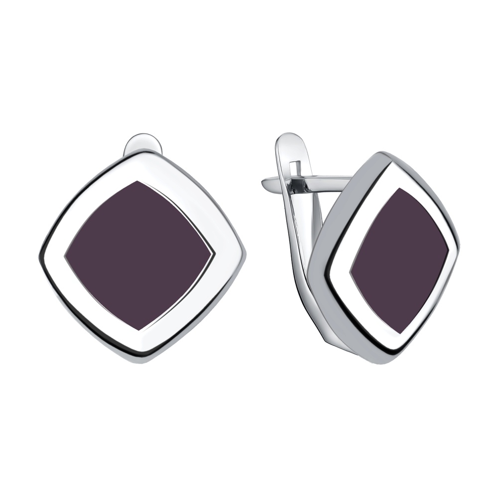 Серьги из серебра с эмалью