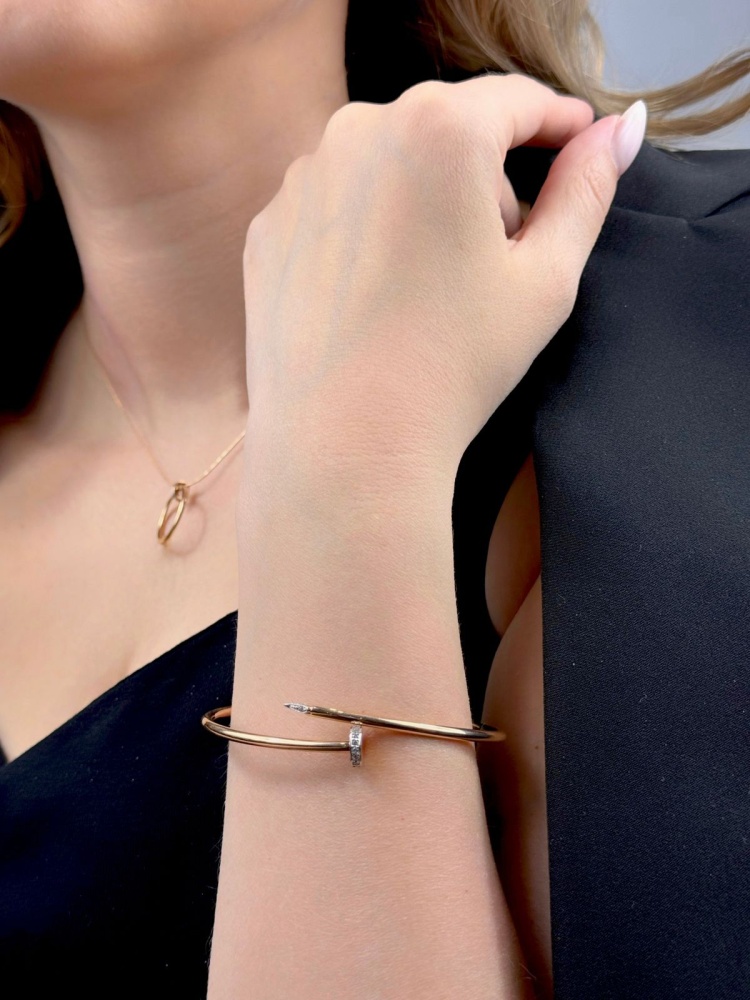 Браслет из золота с фианитами