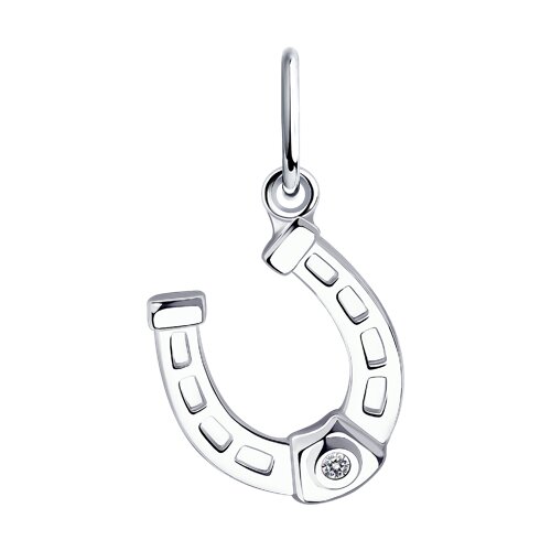 подвеска из серебра с фианитом