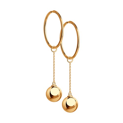 серьги из золочёного серебра