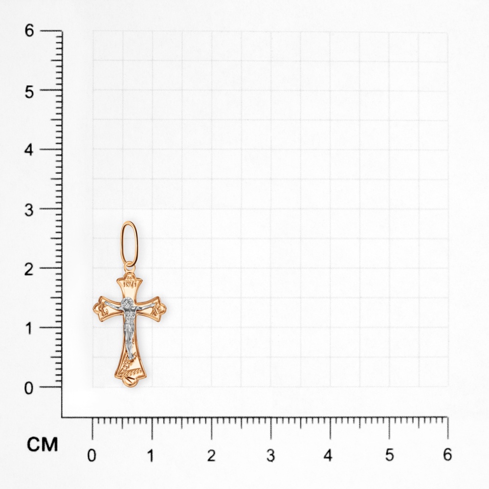 Крест из комбинированного золота