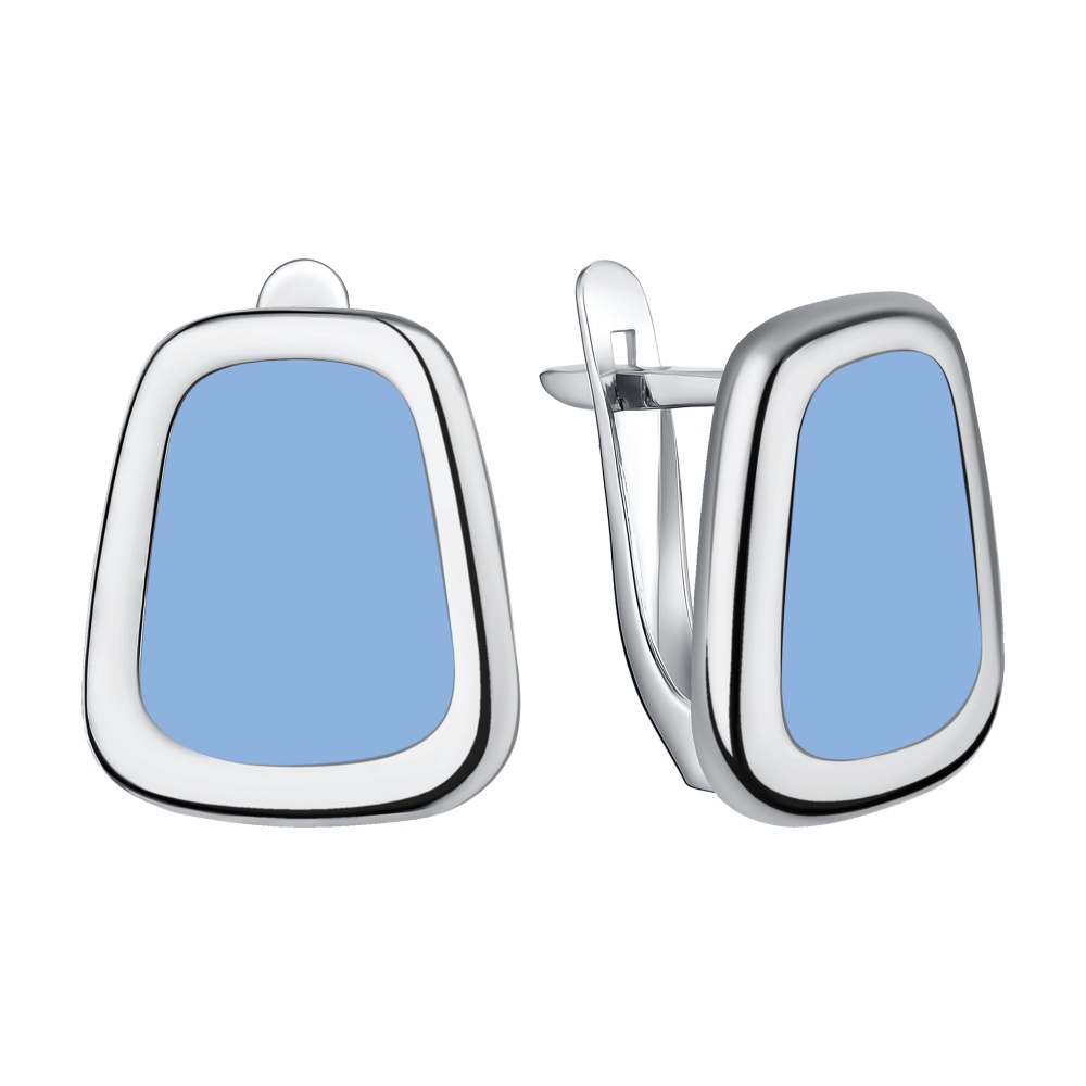 Серьги из серебра с эмалью