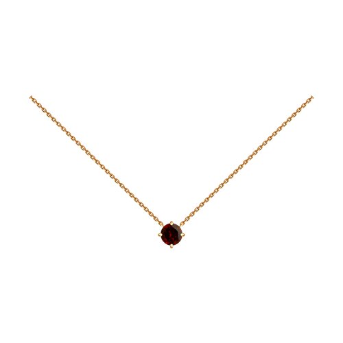 колье золотое пробы 585 с гранатом