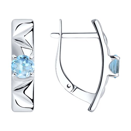 серьги из серебра с топазами