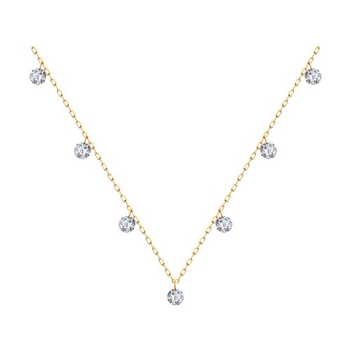 колье из золота с фианитами