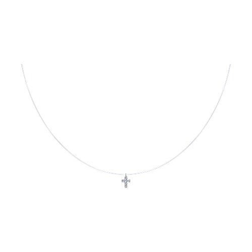 колье из серебра с фианитами