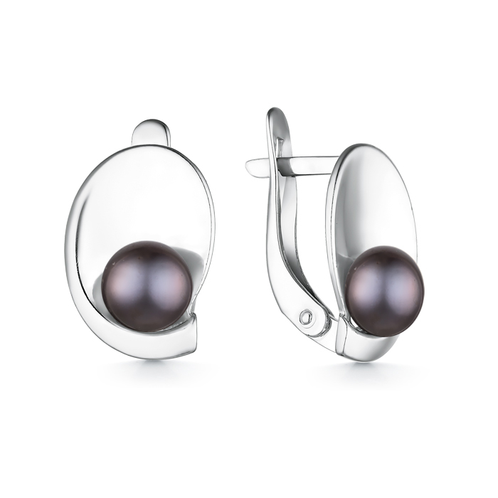 Серьги из серебра с жемчугом