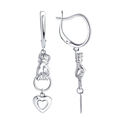 серьги из серебра