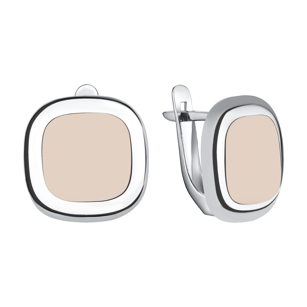 Серьги из серебра с эмалью