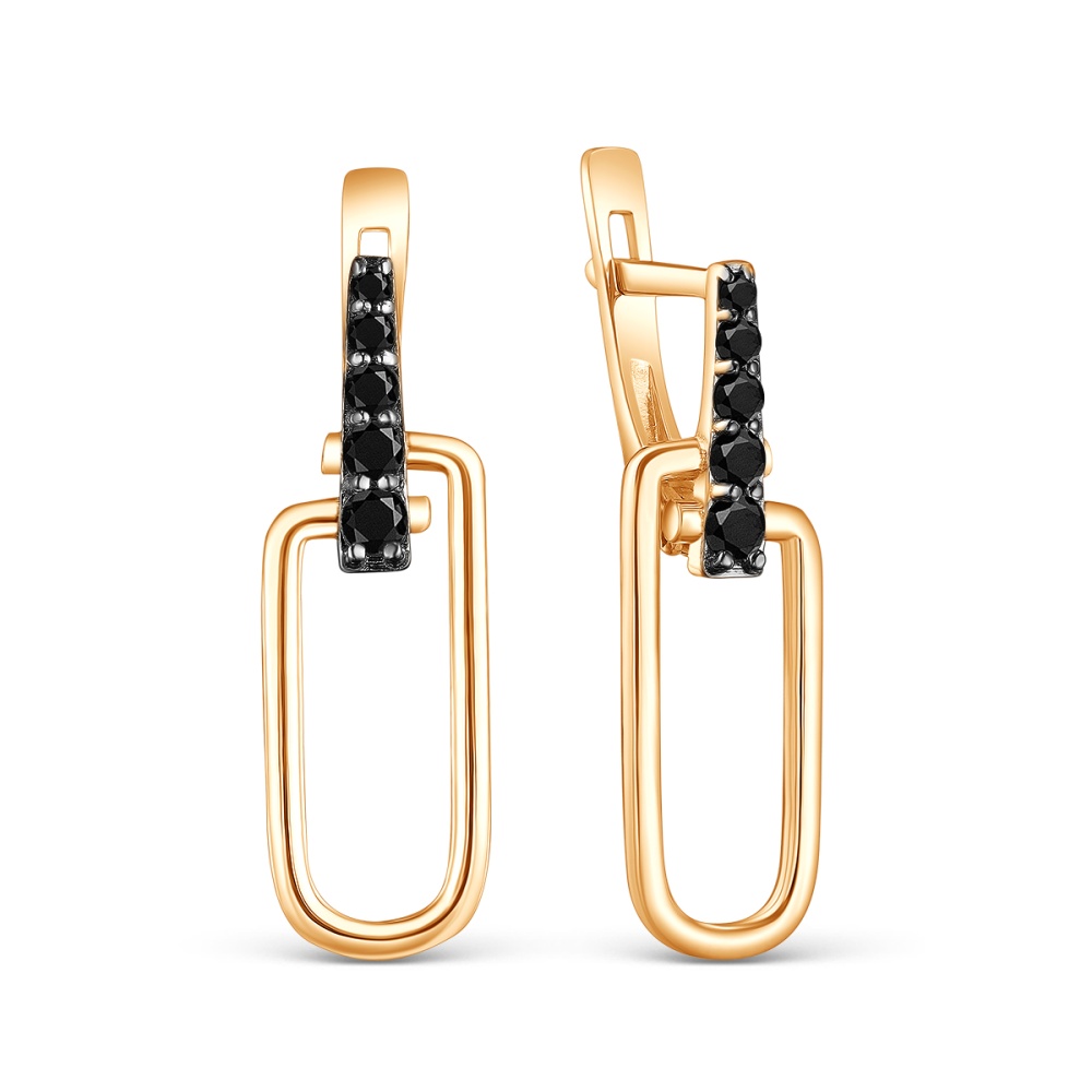 Серьги из серебра с шпинелью