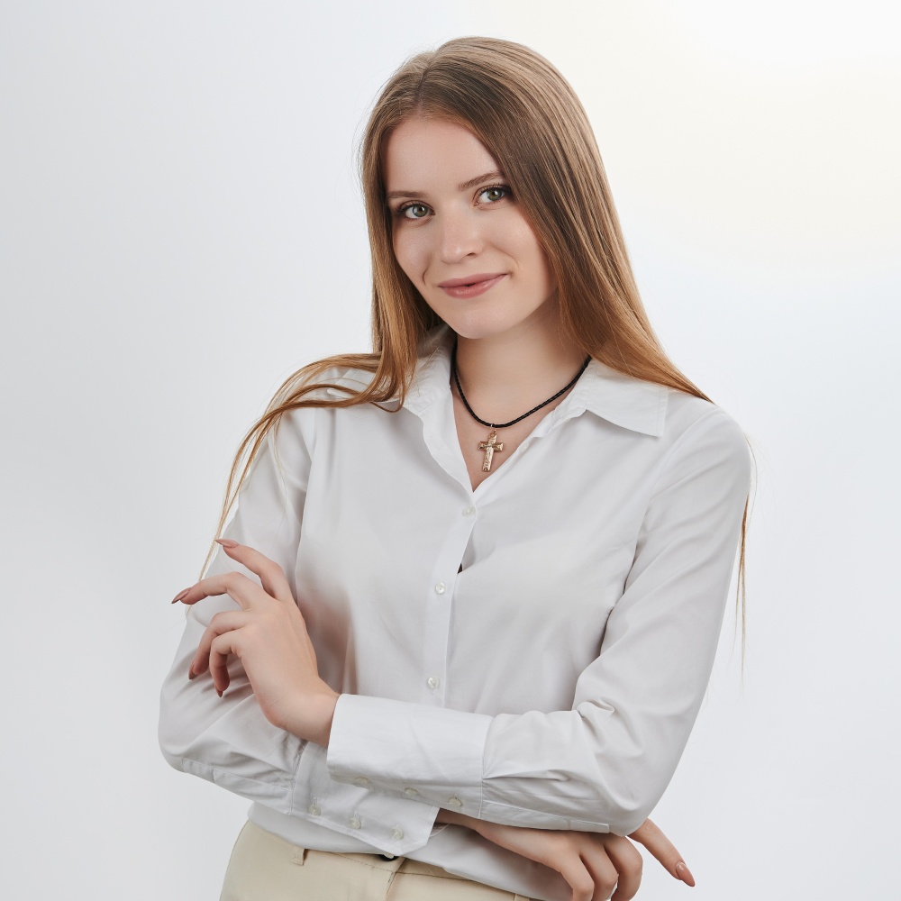 Крест из комбинированного золота