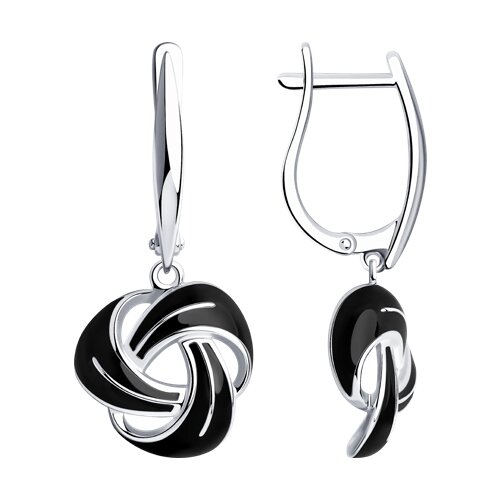 серьги из серебра с эмалью