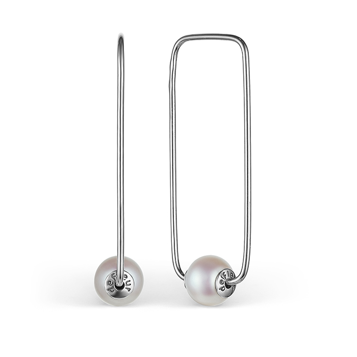 Серьги из серебра с жемчугом