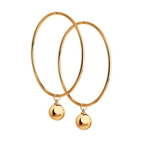 серьги из золочёного серебра