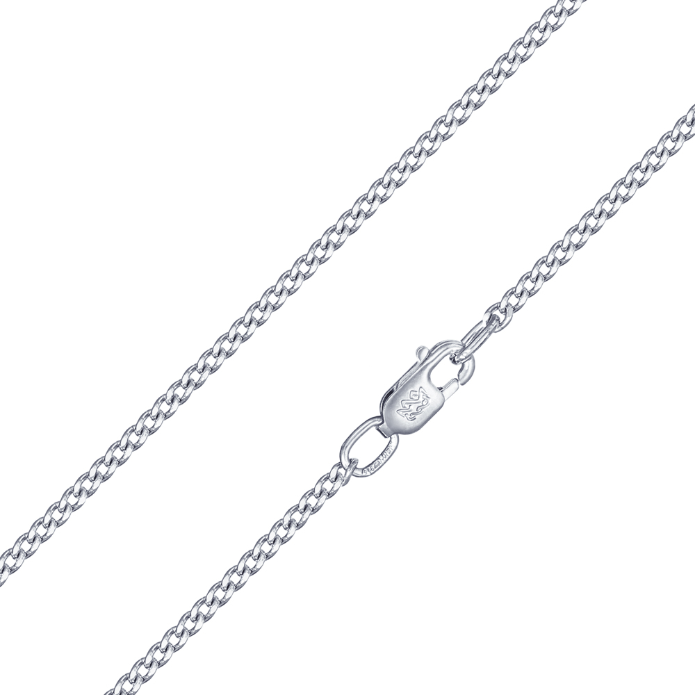 Цепь пустотелая из серебра