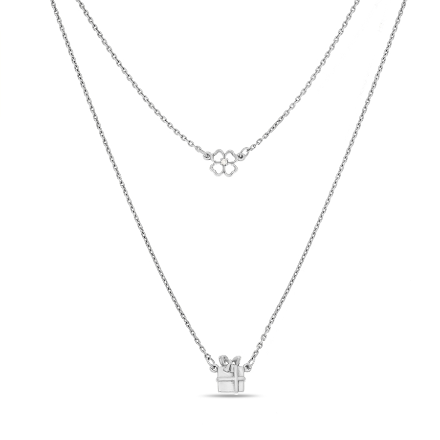 Колье из серебра с фианитами