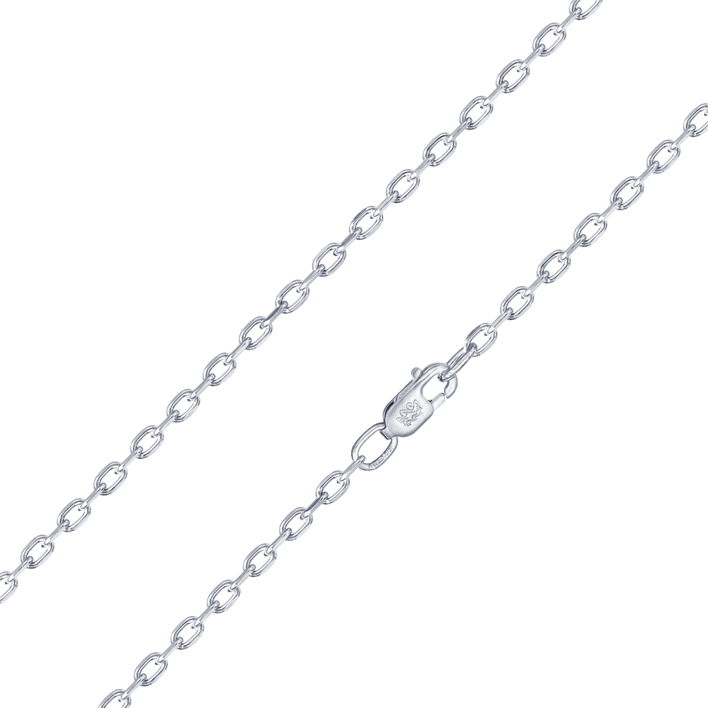 Цепь пустотелая из серебра