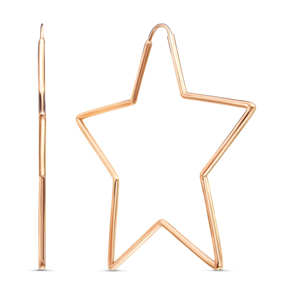 Серьги конго из серебра