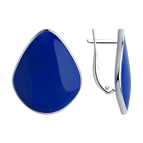 серьги из серебра с эмалью