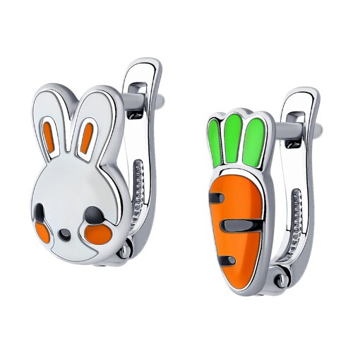 серьги из серебра с эмалью