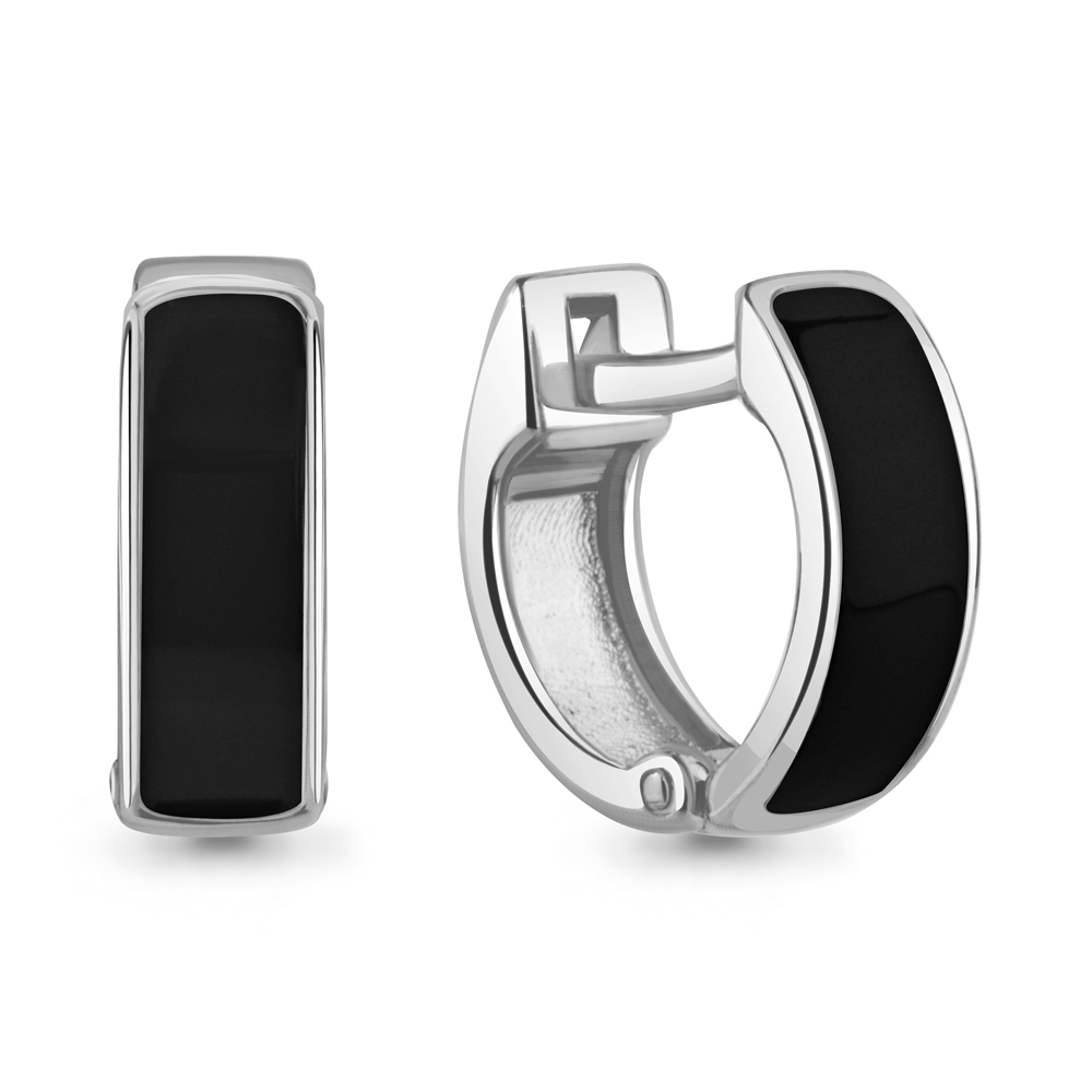 Серьги из серебра с эмалью