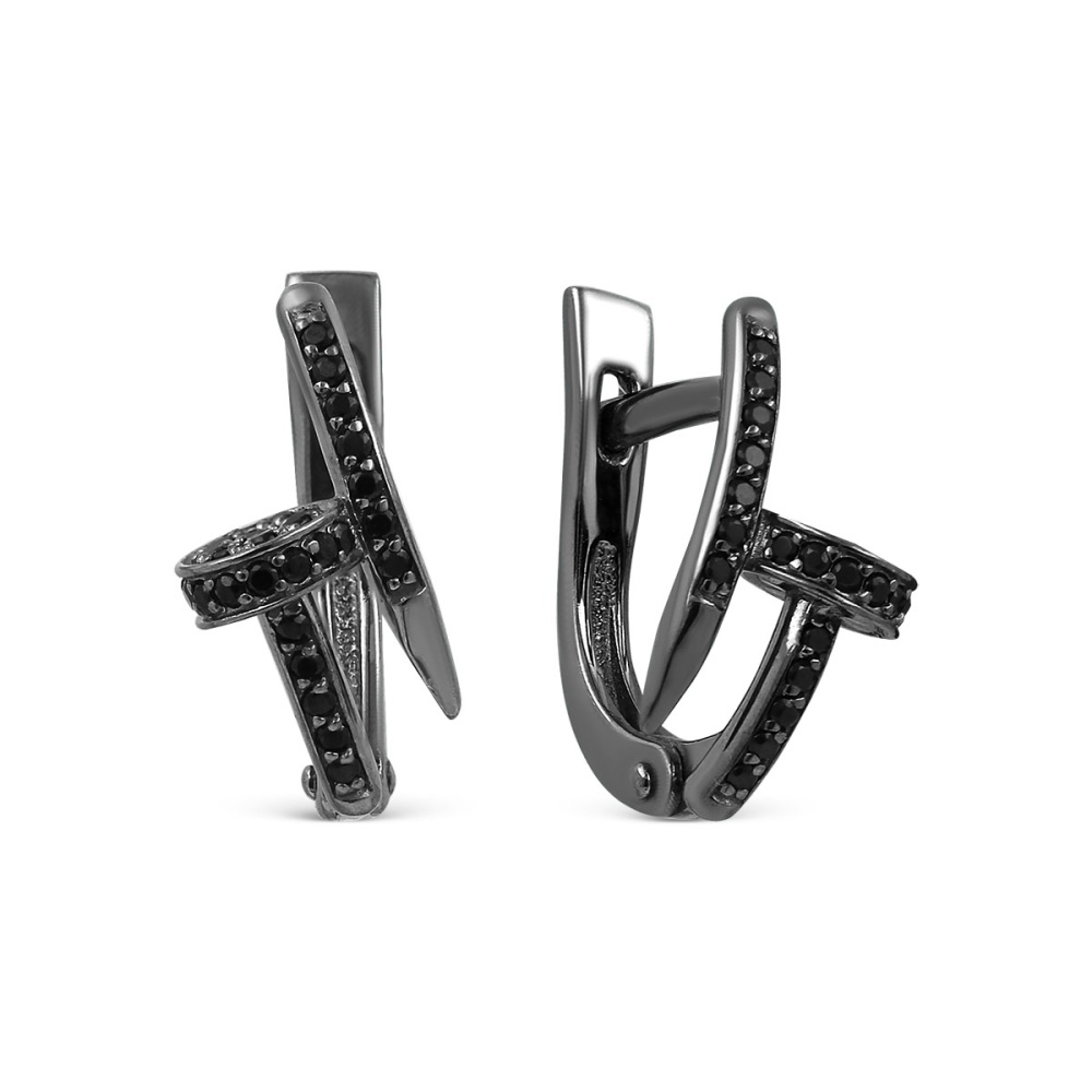 Серьги из серебра с шпинелью