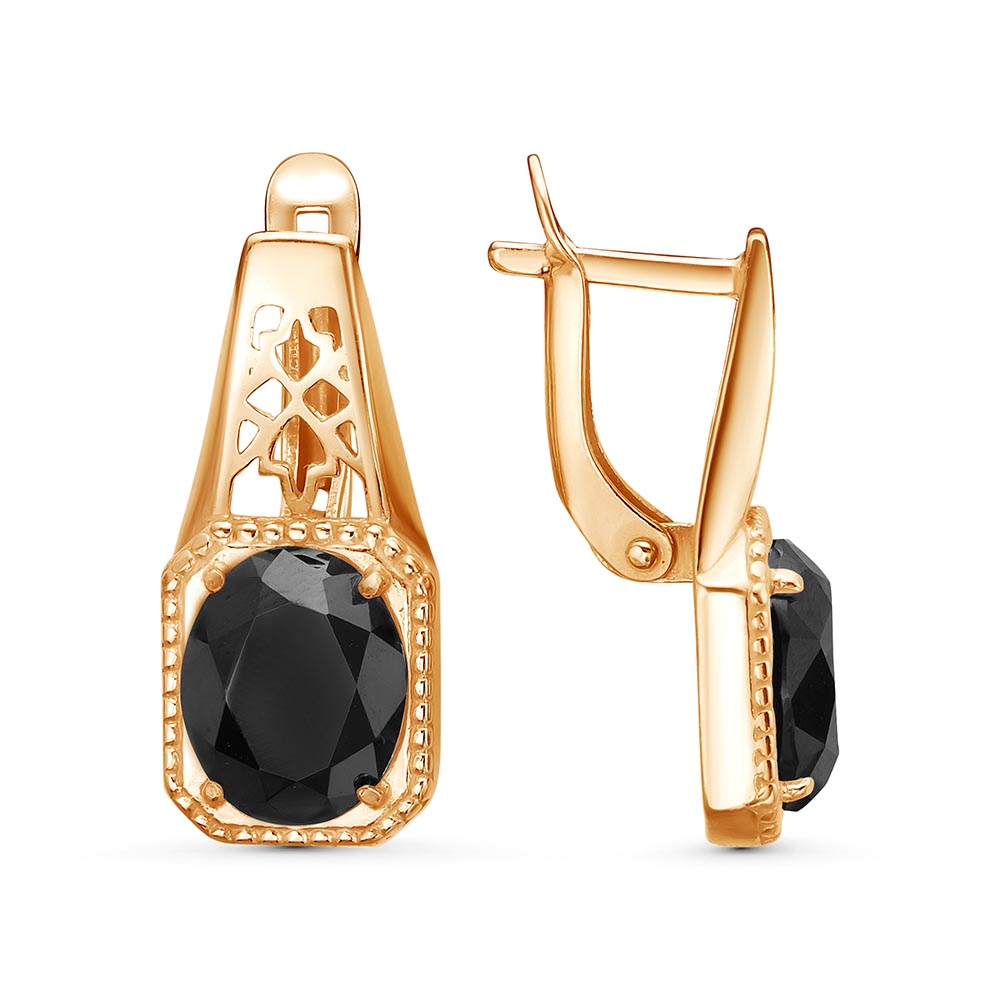 Серьги из серебра с фианитами