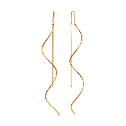 серьги из позолоченного серебра