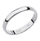 Кольцо обручальное из белого золота