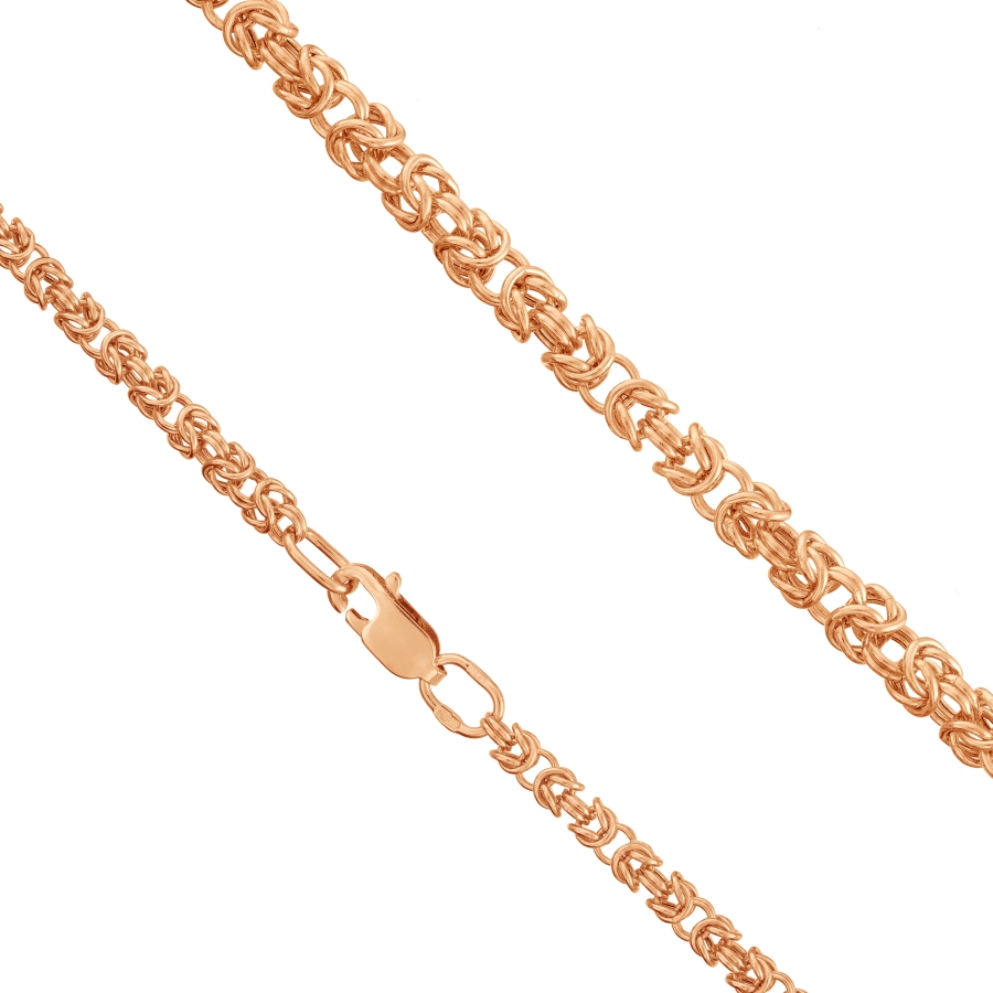 Браслет пустотелый из золота плетение "Византия"