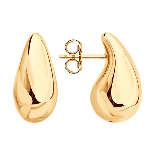 серьги из золочёного серебра